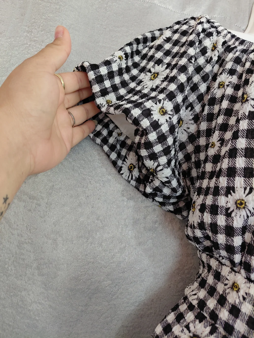Torrid Black & White Gingham Daisy Midi Dress Plus SZ 2 2X cottagecore Summer . - Picture 5 of 14